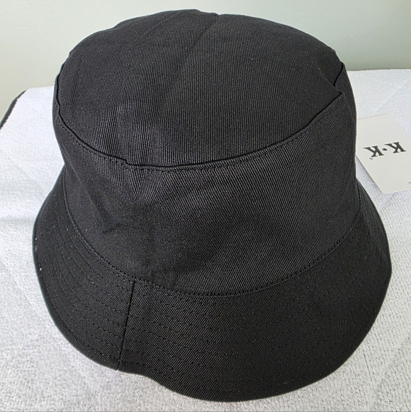 Reversible Cherry Print Bucket Hat, White & Black Cotton, Foldable Fisherman Hat - Picture 8 of 9
